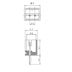 NXW-02 male connector from 2-pole PCB