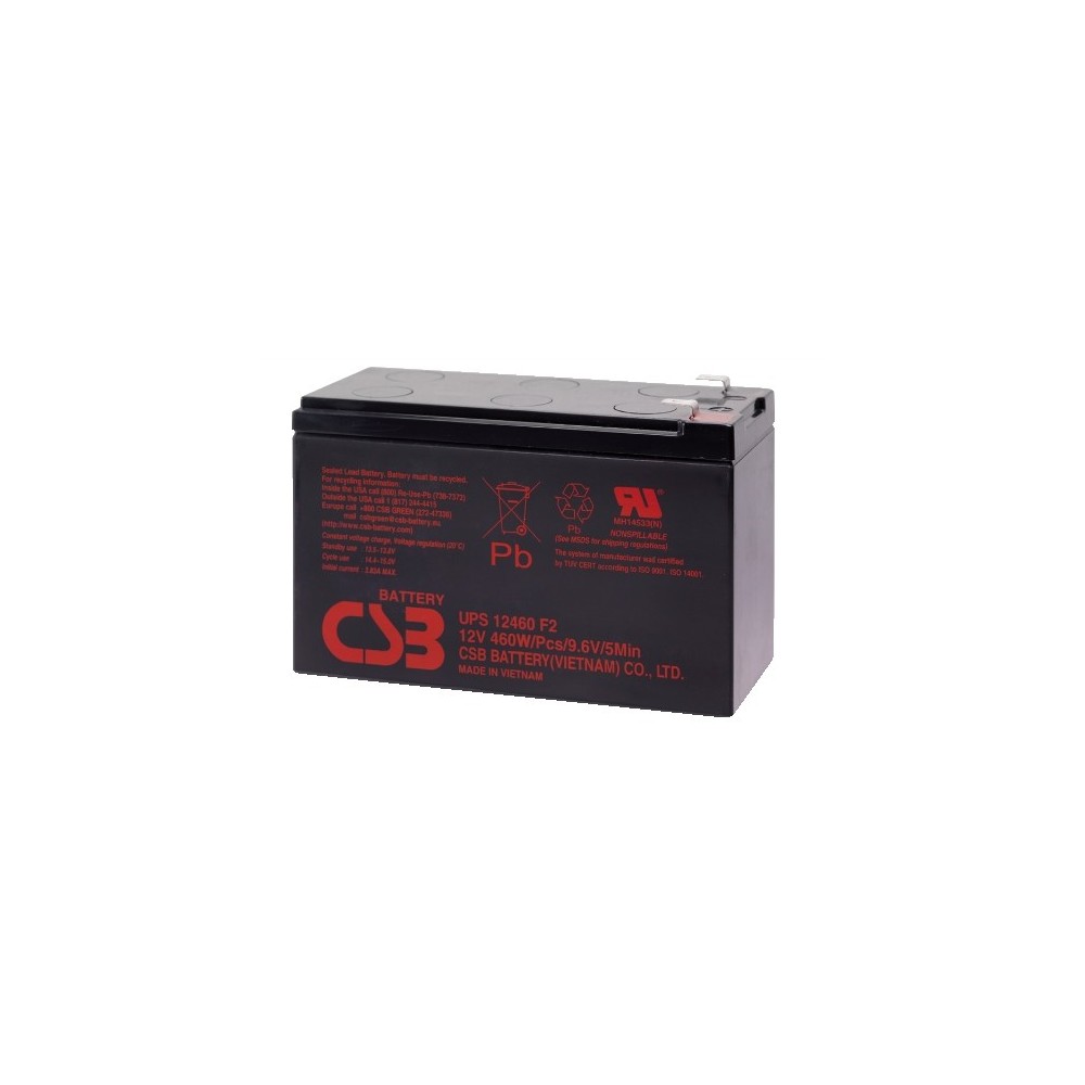 Lead acid battery 12V 460W CSB UPS12460F2