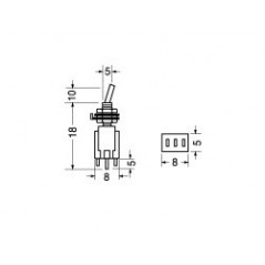 Deviatore micro a leva 2 posizioni 1 scambio ON-ON