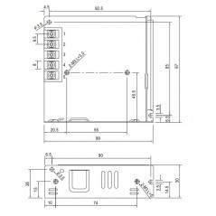Alimentatore 12V DC 6A professionale LRS-75-12