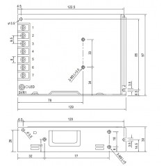 Alimentatore 24V DC 4.5A professionale LRS-100-24