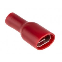 6.3mm female faston red insulated