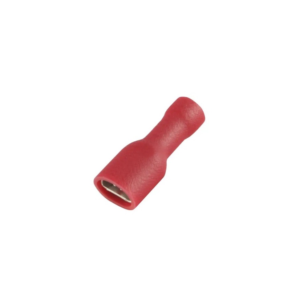 Red insulated 4.8mm female faston