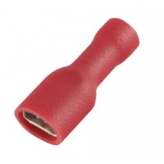 Red insulated 4.8mm female faston