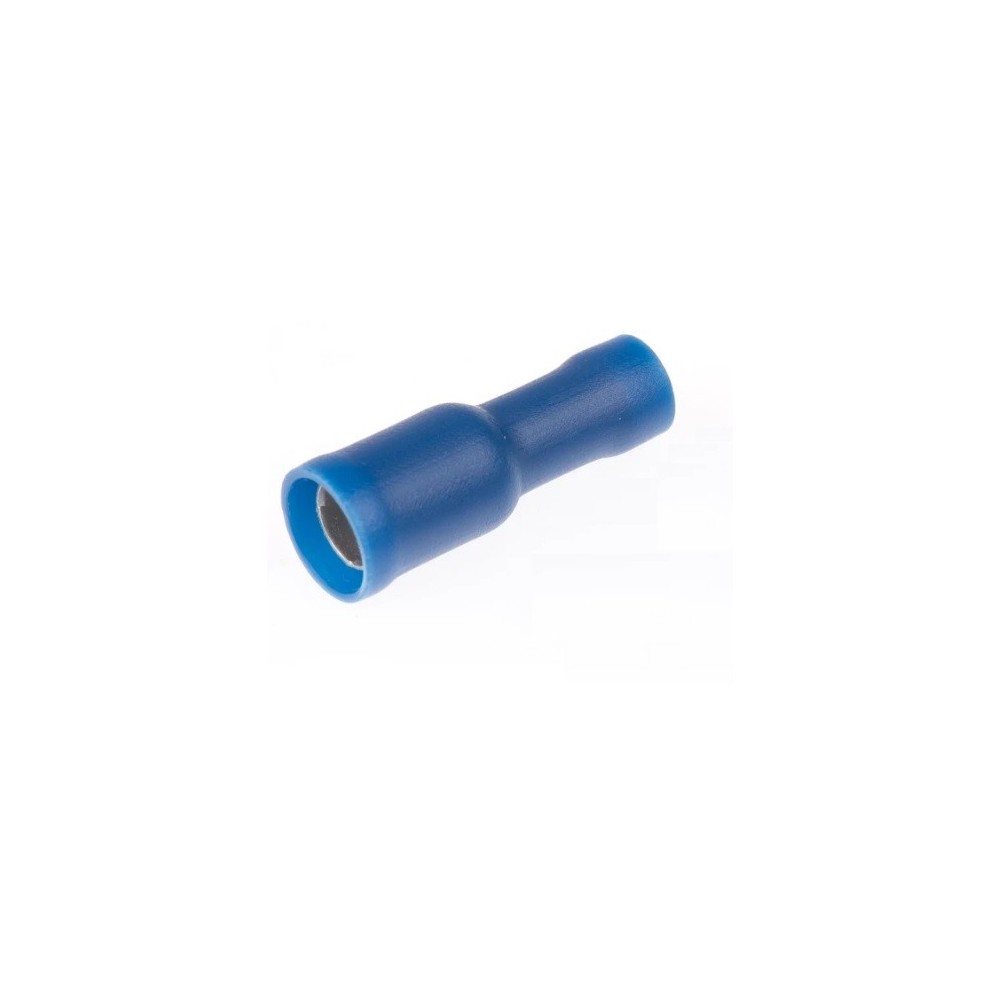 Blue insulated 5mm cylindrical female socket