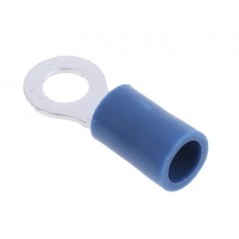 Blue insulated M4 eyelet terminal