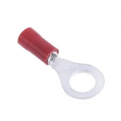 Red insulated M6 eyelet cable lugs