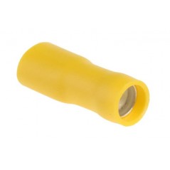 6.35mm female faston yellow insulated