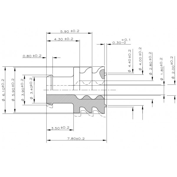 AMP SUPER SEAL red cable gland 2mm 281934-3