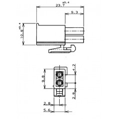 2-pole male connector AMP mini MATE-N-LOK 172165-1
