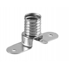 Portalampada E10 in metallo con rialzo