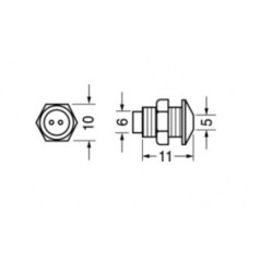 Metallic led holder 5mm conical