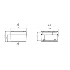 Plastic case 63.2x57.1x36.7mm IP65 waterproof