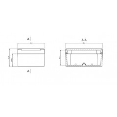 Contenitore in plastica 88.2x64.3x41.7mm stagno IP65