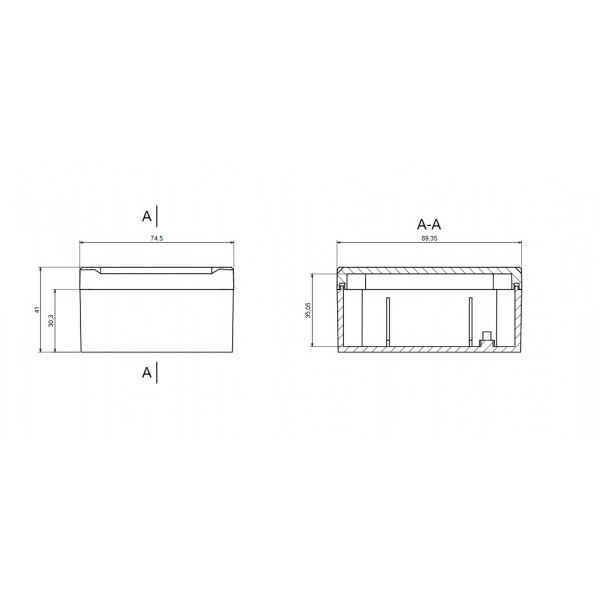 Plastic case 89.4x74.5x41mm waterproof IP65