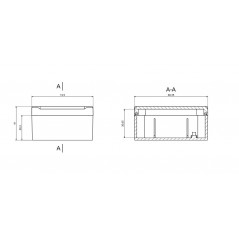 Plastic case 89.4x74.5x41mm waterproof IP65