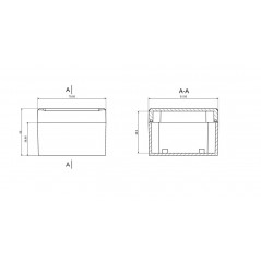 Plastic case 82x80x55mm waterproof IP65