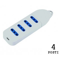 White multiple socket 4 10 / 16A sockets without cable