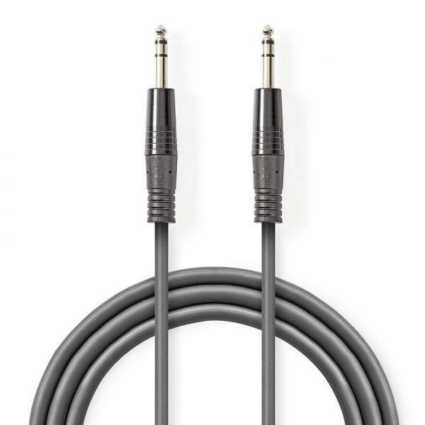Audio cable 6.3mm jack - 6.3mm stereo jack 3mt