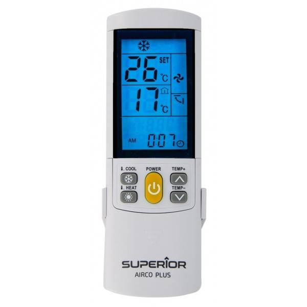 Universal remote control for air conditioners with temperature lock and energy saving