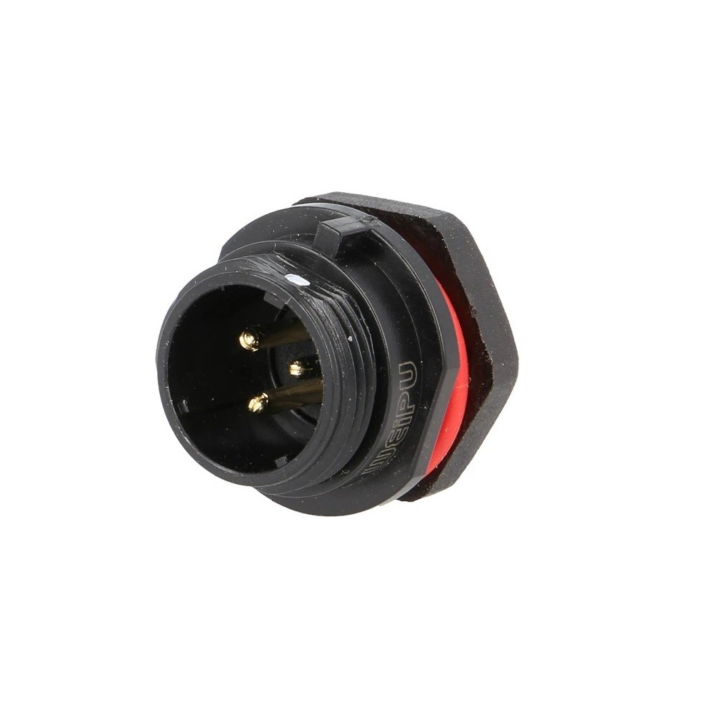 WEIPU SP13 3-pole male IP68 panel connector