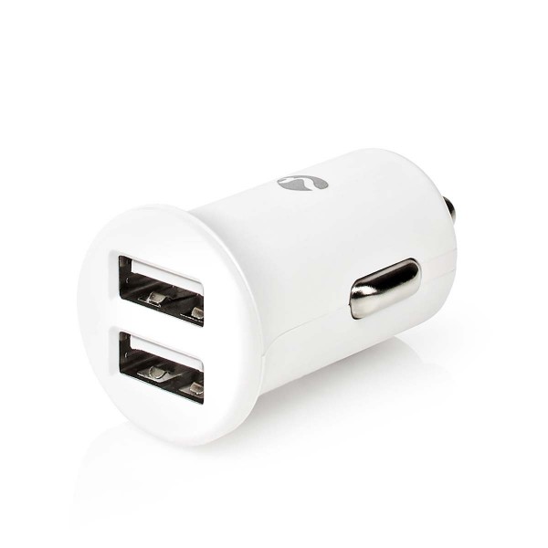 5V 2.4A 2 USB car power supply white