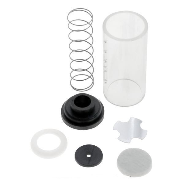 Spare desoldering iron kit with glass and spring