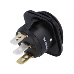 Interruttore a bascula IP65 rosso 230V