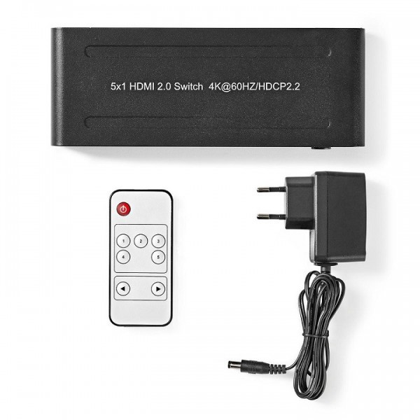 Multi-socket switch 5 inputs 4K HDMI 2.0