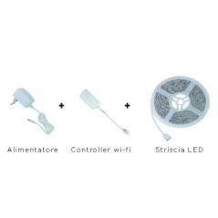 Kit striscia a LED RGBWW IP54 Wi-Fi 5mt
