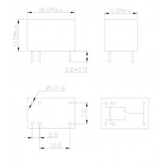 Mini relè 24V 1A 1 scambio FRS1H24