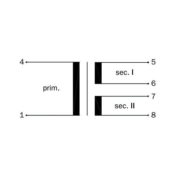 Trasformatore incapsulato 9+9V 0.5Va da circuito stampato