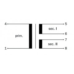 Trasformatore incapsulato 9+9V 0.5Va da circuito stampato