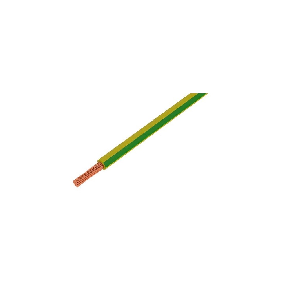 Electric cable 1x1.50mm yellow-green H07V-K