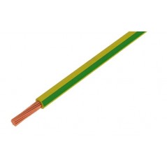 Electric cable 1x1.50mm yellow-green H07V-K