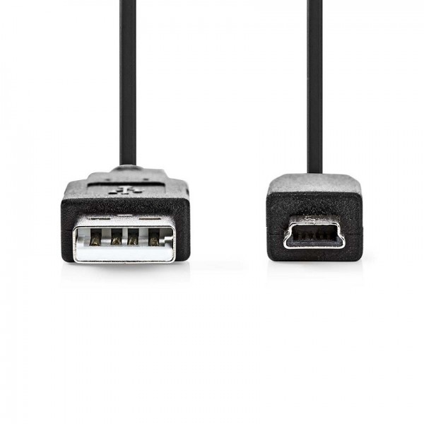 USB 2.0 cable plug A - mini B plug 2 mt black