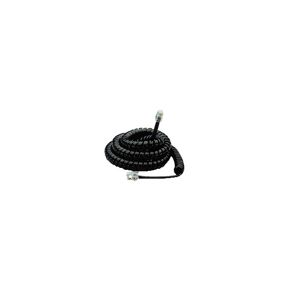 Black RJ9 telephone handset cable 2m