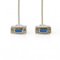 Serial cable 9 poles NULL MODEM female - female 3mt
