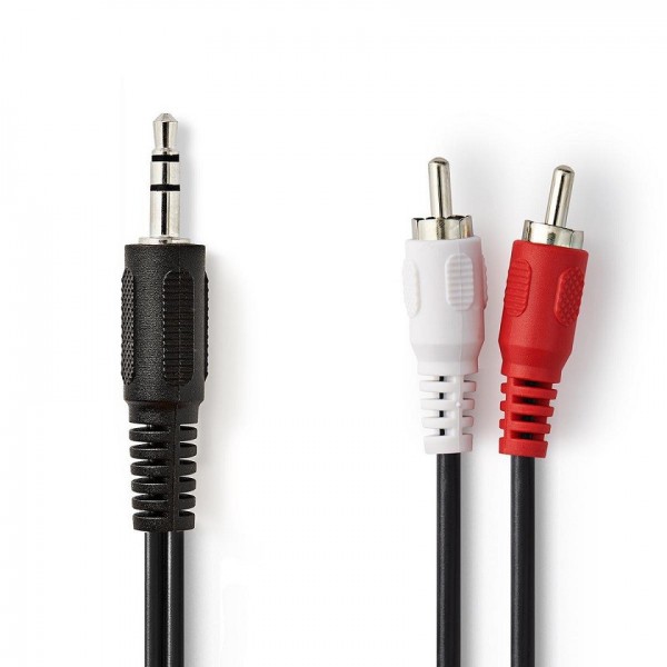 Audio cable 1 jack 3.5mm stereo male - 2 RCA male 1.5mt