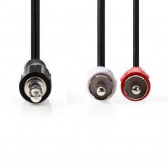 Audio cable 1 jack 3.5mm stereo male - 2 RCA male 3mt