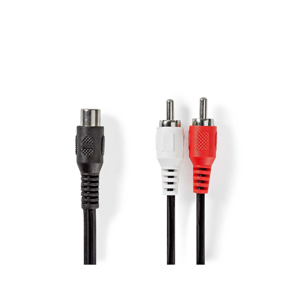 Cavo sdoppiatore 1 RCA femmina - 2 RCA maschio 20cm