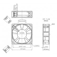 Ventola 120x120x38 230V DP201A