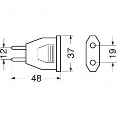 United States US plug adapter - 2 pole 10A socket