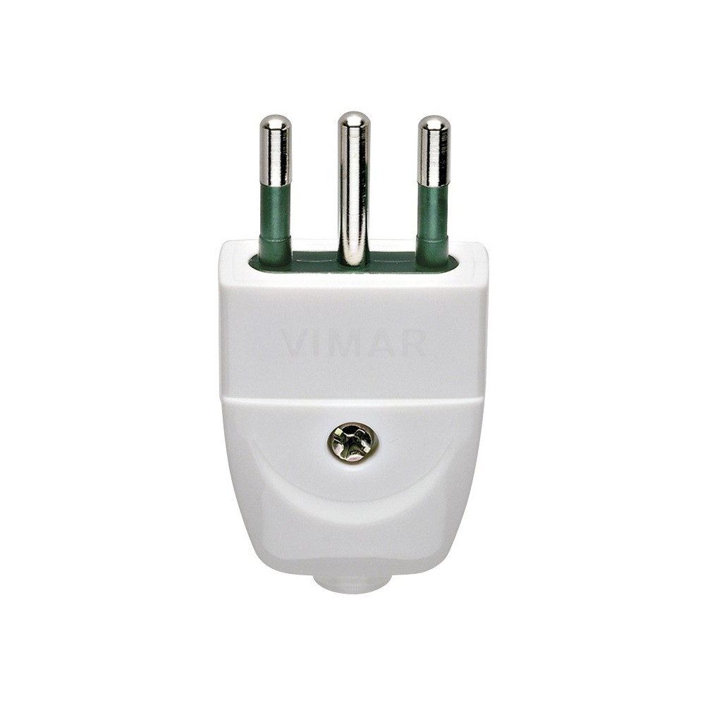 Vimar white 10A electrical plug 00201.B