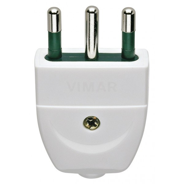 Spina elettrica 16A bianca Vimar 00202.B
