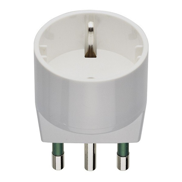 Schuko adapter - 16A large white Vimar plug