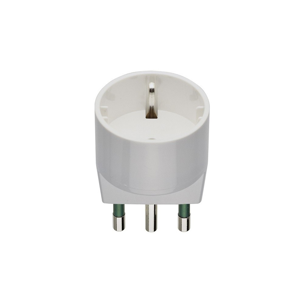 Schuko adapter - 16A large white Vimar plug