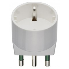 Schuko adapter - 16A large white Vimar plug