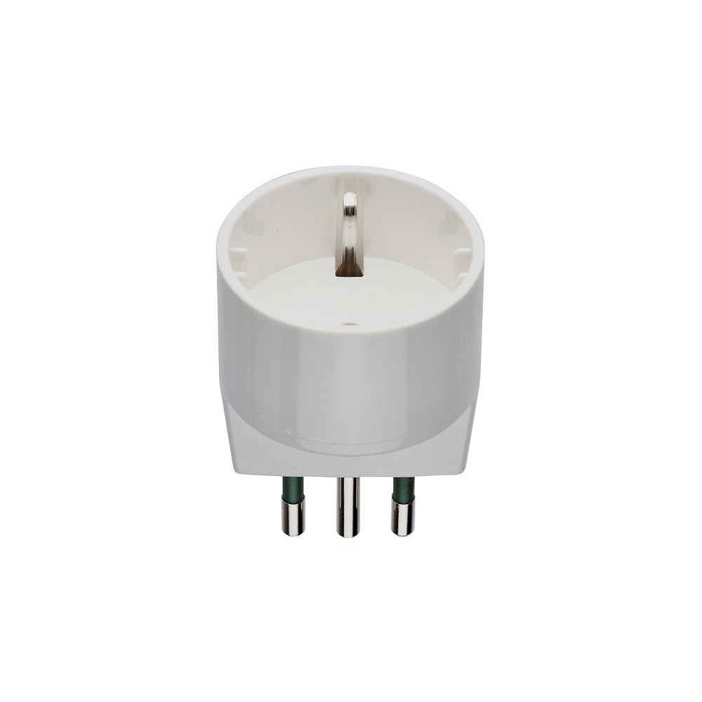 Adattatore schuko - spina grande 10A bianca Vimar