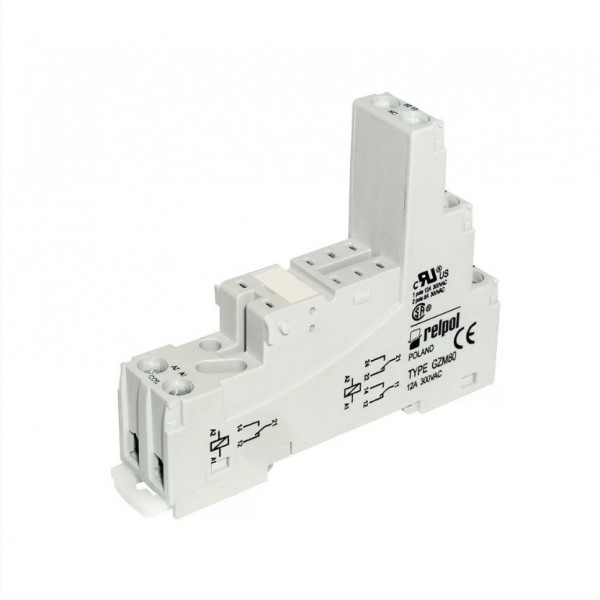 Socket for din bar double exchange relay